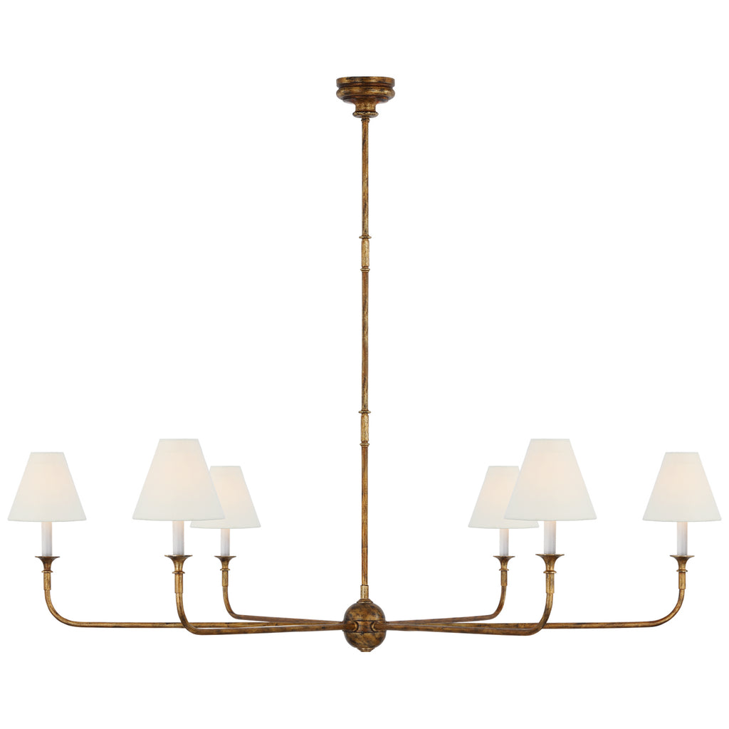 Visual Comfort Signature Canada - TOB 5452AG-L - Six Light Chandelier - Piaf - Antique Gild