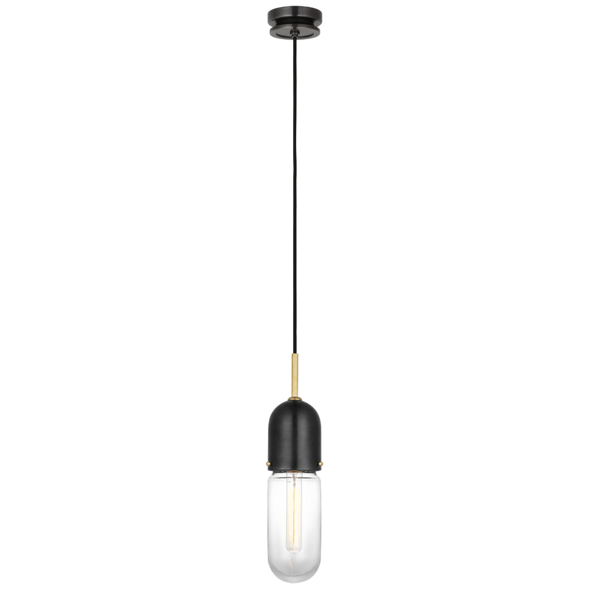Visual Comfort Signature Canada - TOB 5645BZ/HAB-CG-1 - LED Pendant - Junio - Bronze and Brass