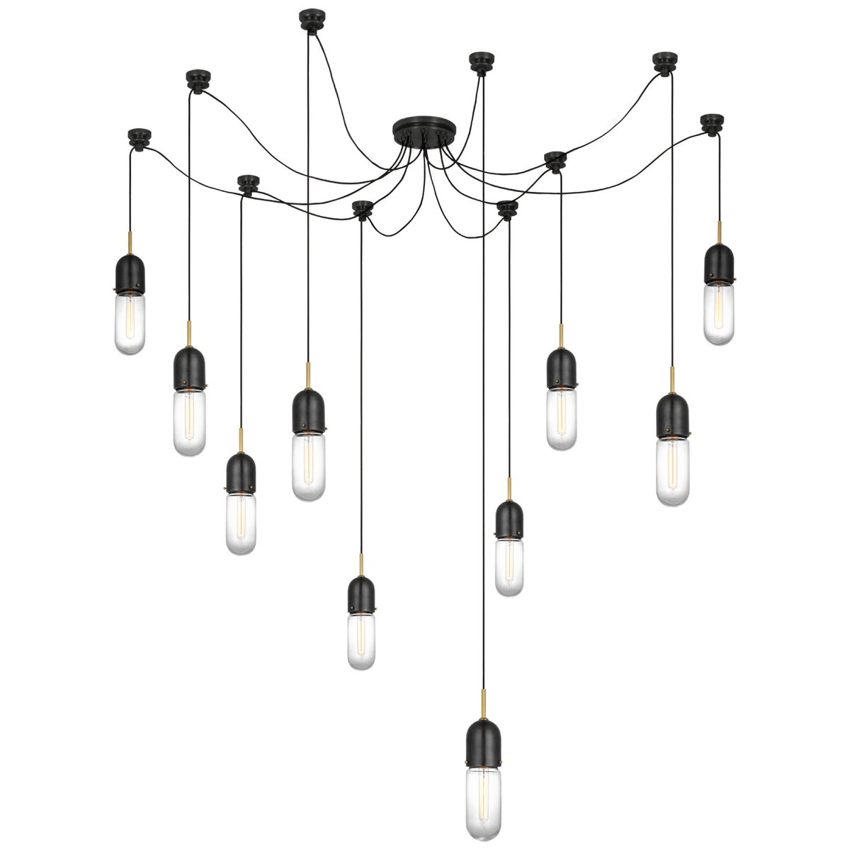 Visual Comfort Signature Canada - TOB 5645BZ/HAB-CG-10 - LED Pendant - Junio - Bronze and Brass