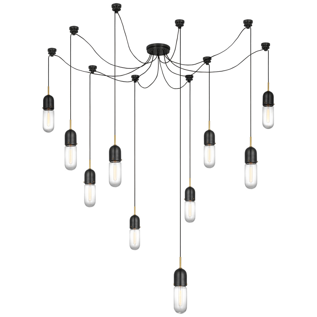Visual Comfort Signature Canada - TOB 5645BZ/HAB-CG-10 - LED Pendant - Junio - Bronze and Brass