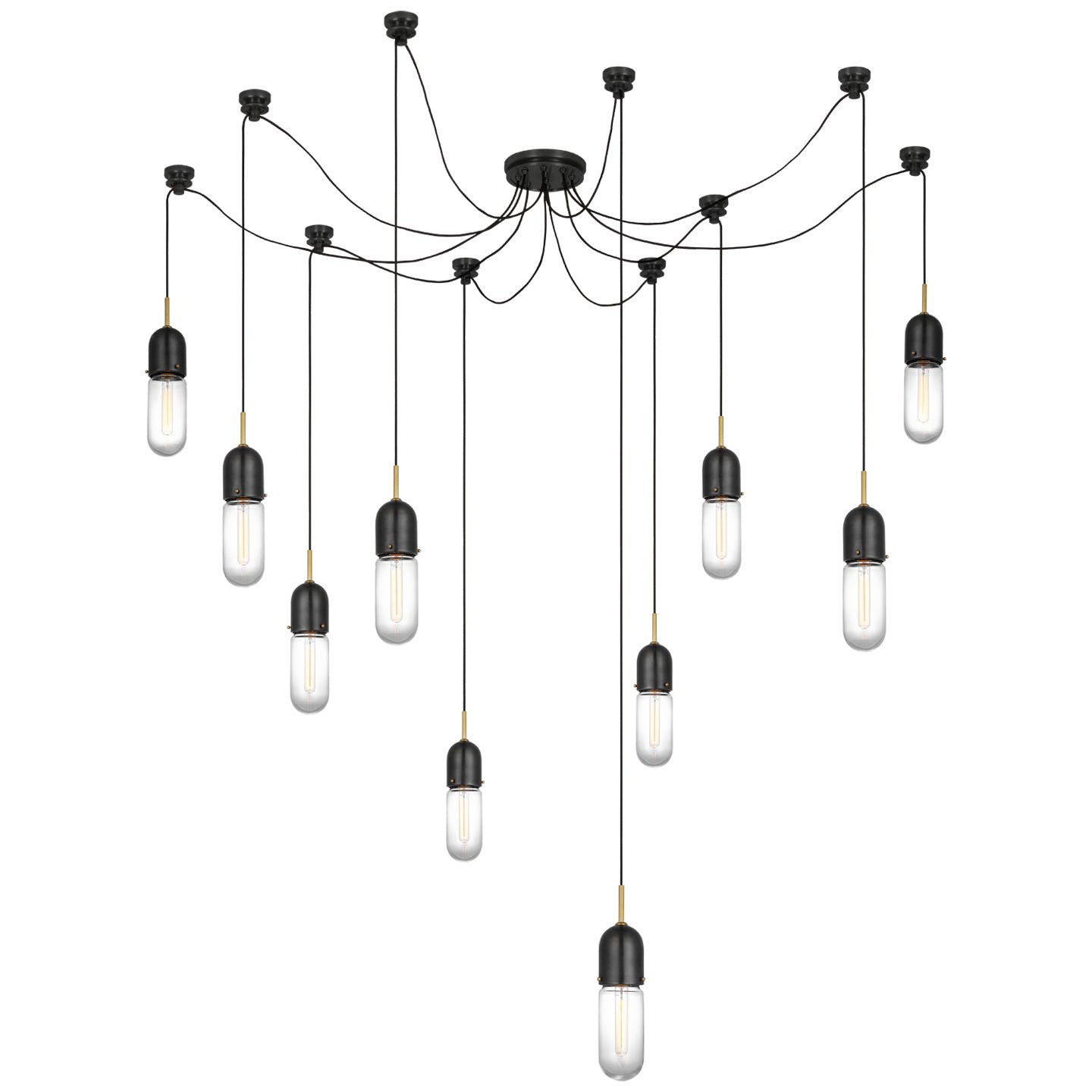 Visual Comfort Signature Canada - TOB 5645BZ/HAB-CG-10 - LED Pendant - Junio - Bronze and Brass
