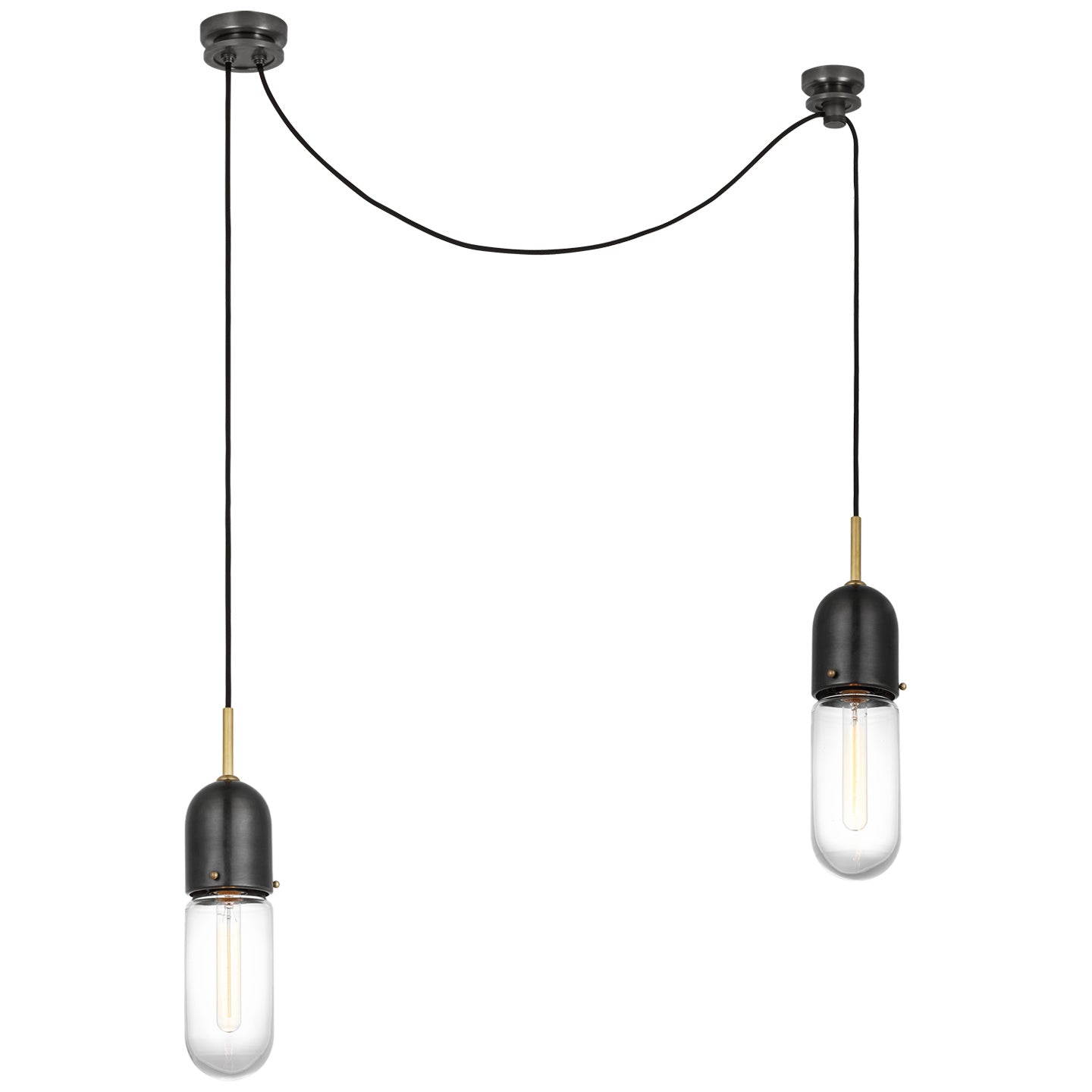 Visual Comfort Signature Canada - TOB 5645BZ/HAB-CG-2 - LED Pendant - Junio - Bronze and Brass