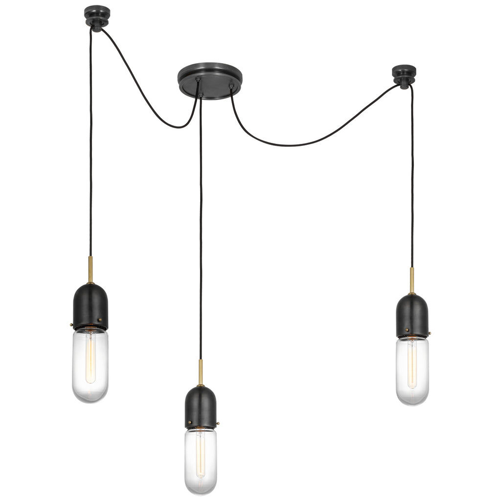Visual Comfort Signature Canada - TOB 5645BZ/HAB-CG-3 - LED Pendant - Junio - Bronze and Brass