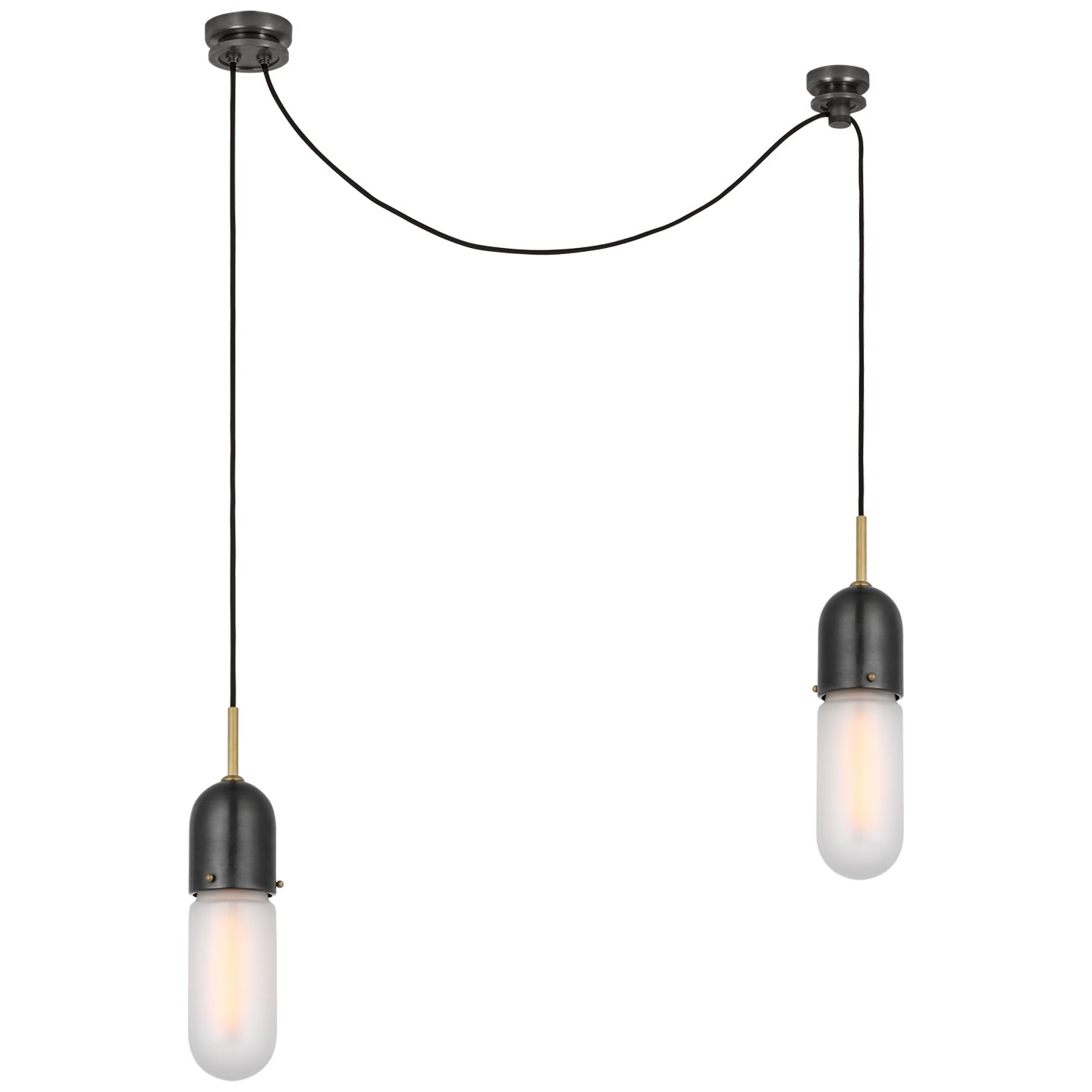 Visual Comfort Signature Canada - TOB 5645BZ/HAB-FG-2 - LED Pendant - Junio - Bronze and Brass