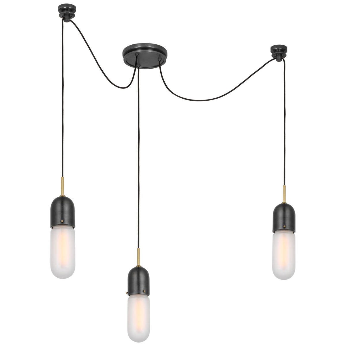 Visual Comfort Signature Canada - TOB 5645BZ/HAB-FG-3 - LED Pendant - Junio - Bronze and Brass