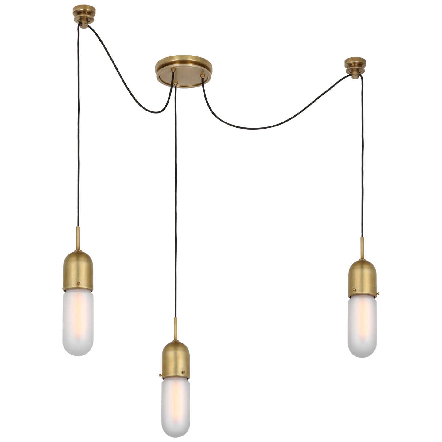 Visual Comfort Signature Canada - TOB 5645HAB-FG-3 - LED Pendant - Junio - Hand-Rubbed Antique Brass