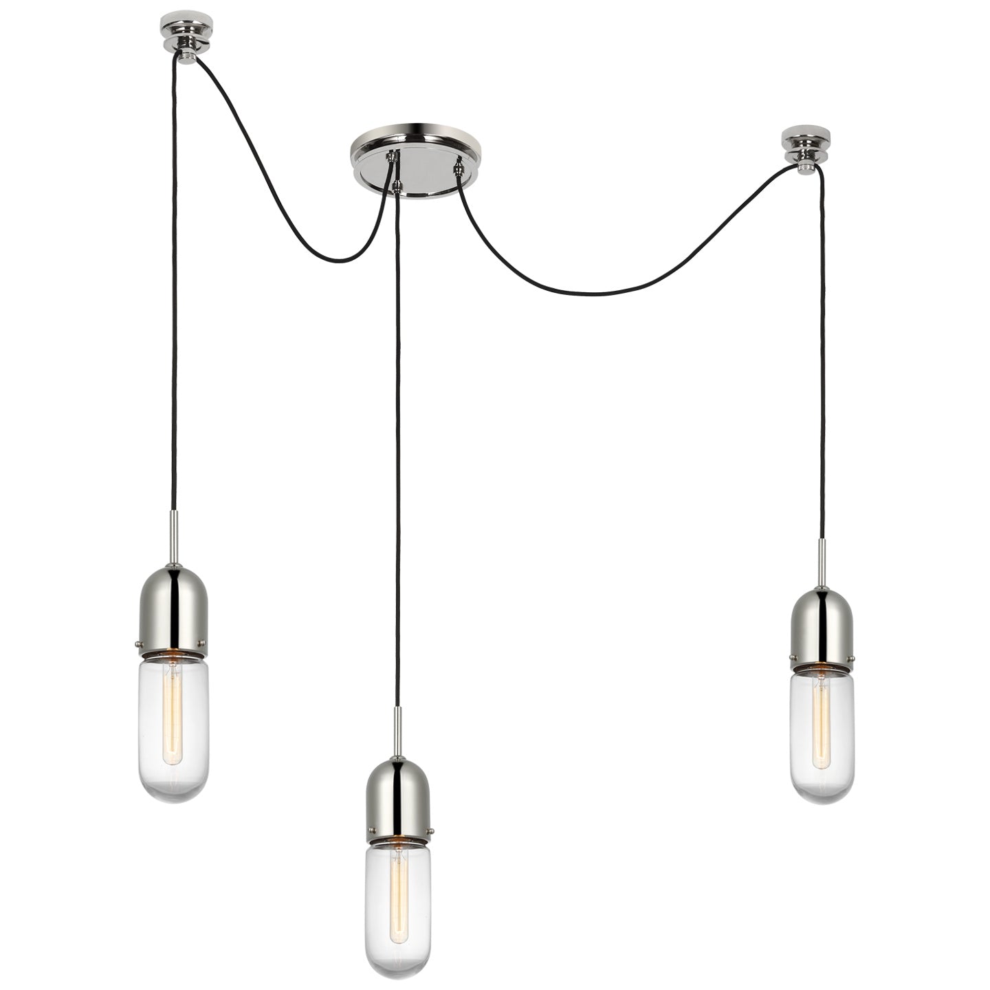 Visual Comfort Signature Canada - TOB 5645PN-CG-3 - LED Pendant - Junio - Polished Nickel