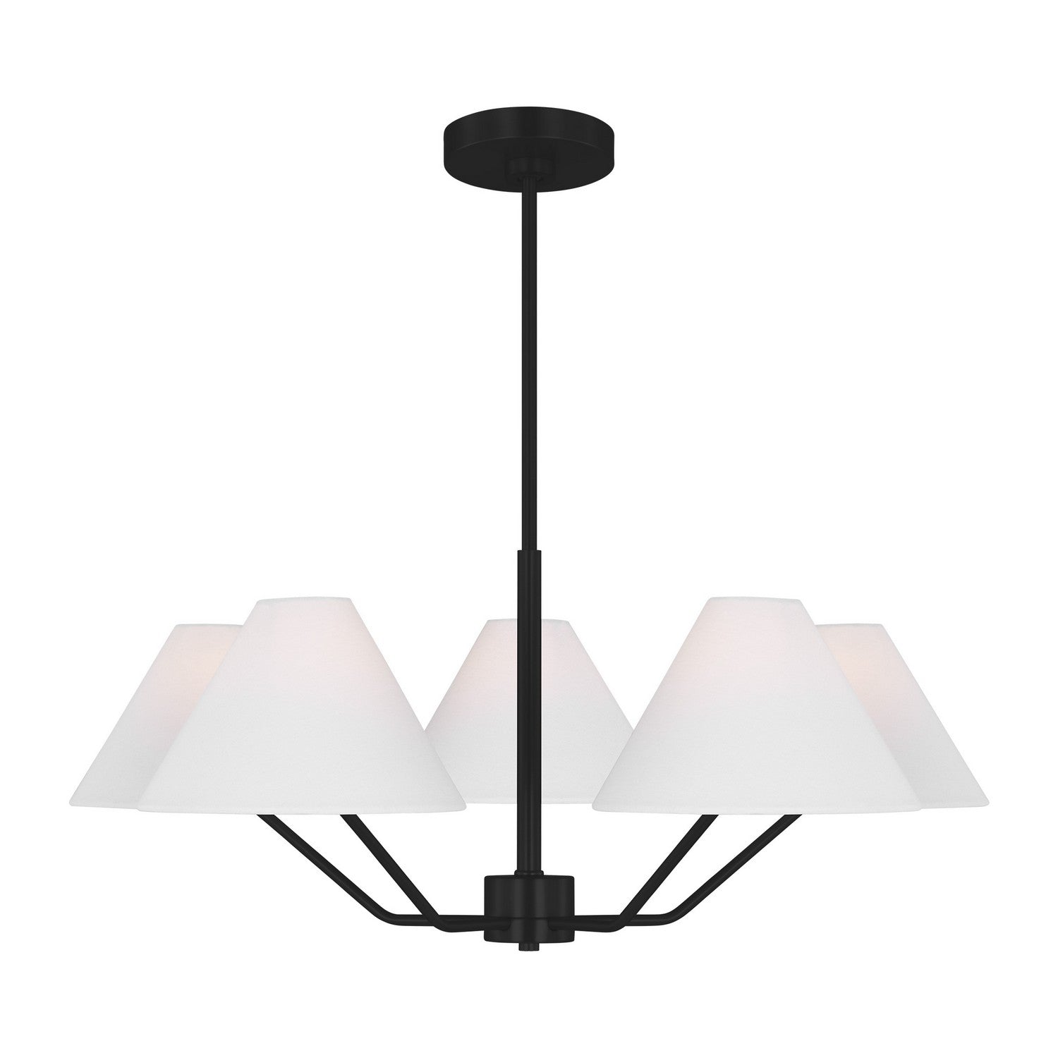 Visual Comfort Studio Canada - DJC1005MBK - Five Light Chandelier - Burke - Midnight Black