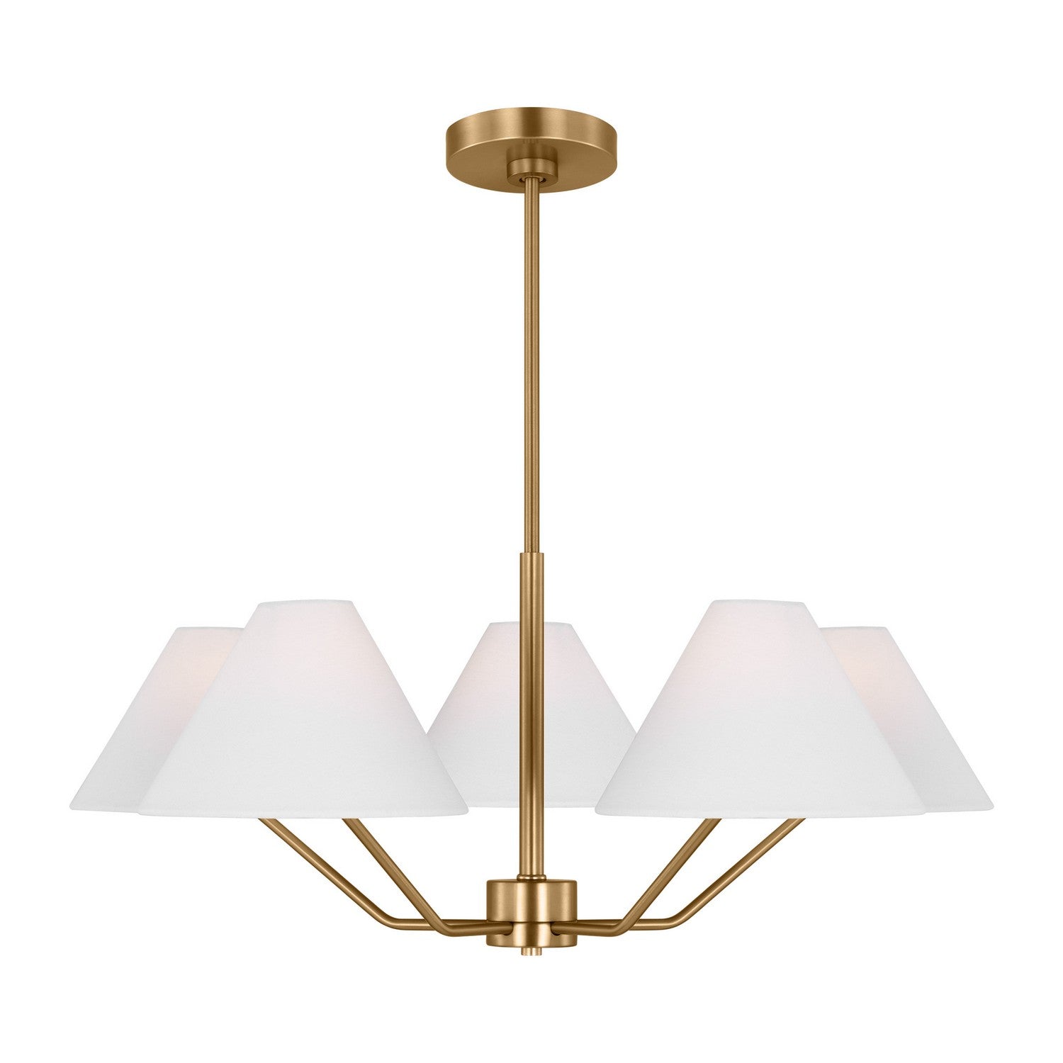 Visual Comfort Studio Canada - DJC1005SB - Five Light Chandelier - Burke - Satin Brass