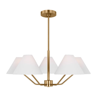Visual Comfort Studio Canada - DJC1005SB - Five Light Chandelier - Burke - Satin Brass