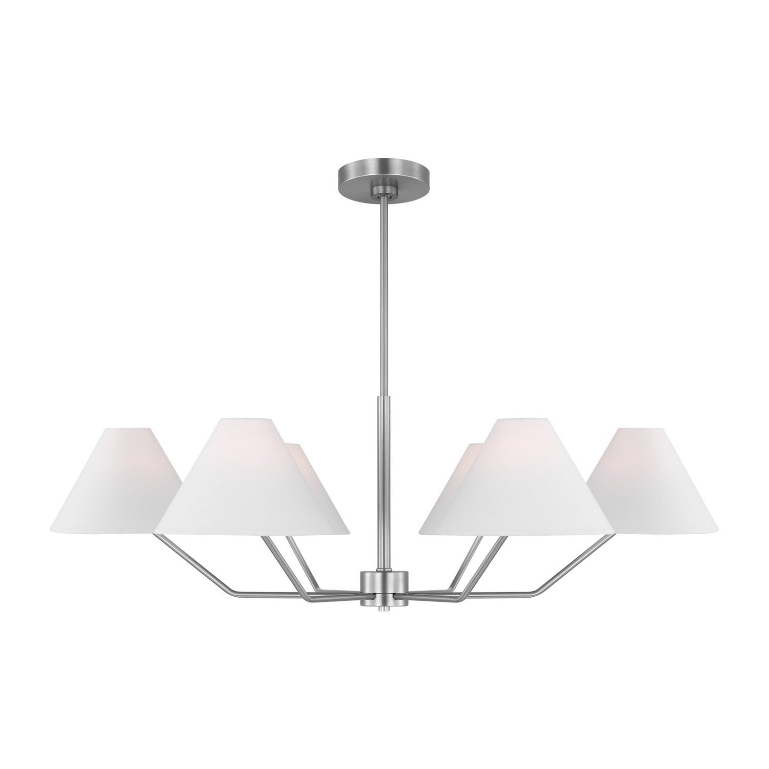 Visual Comfort Studio Canada - DJC1016BS - Six Light Chandelier - Burke - Brushed Steel