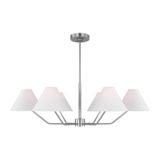 Visual Comfort Studio Canada - DJC1016BS - Six Light Chandelier - Burke - Brushed Steel
