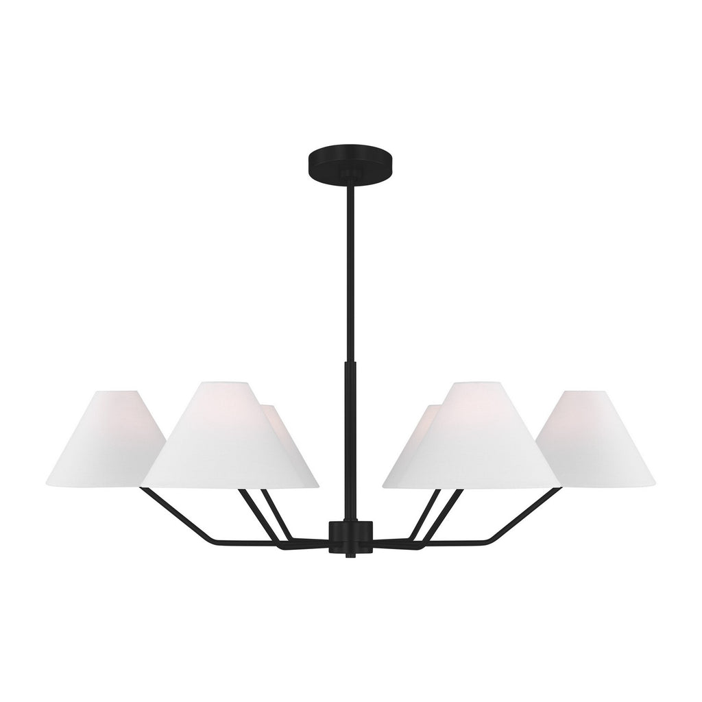 Visual Comfort Studio Canada - DJC1016MBK - Six Light Chandelier - Burke - Midnight Black