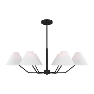 Visual Comfort Studio Canada - DJC1016MBK - Six Light Chandelier - Burke - Midnight Black