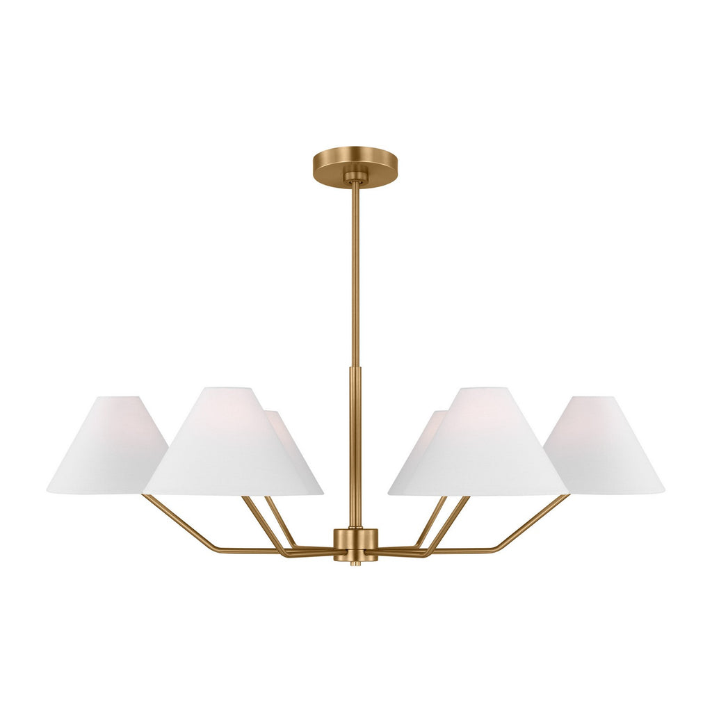 Visual Comfort Studio Canada - DJC1016SB - Six Light Chandelier - Burke - Satin Brass