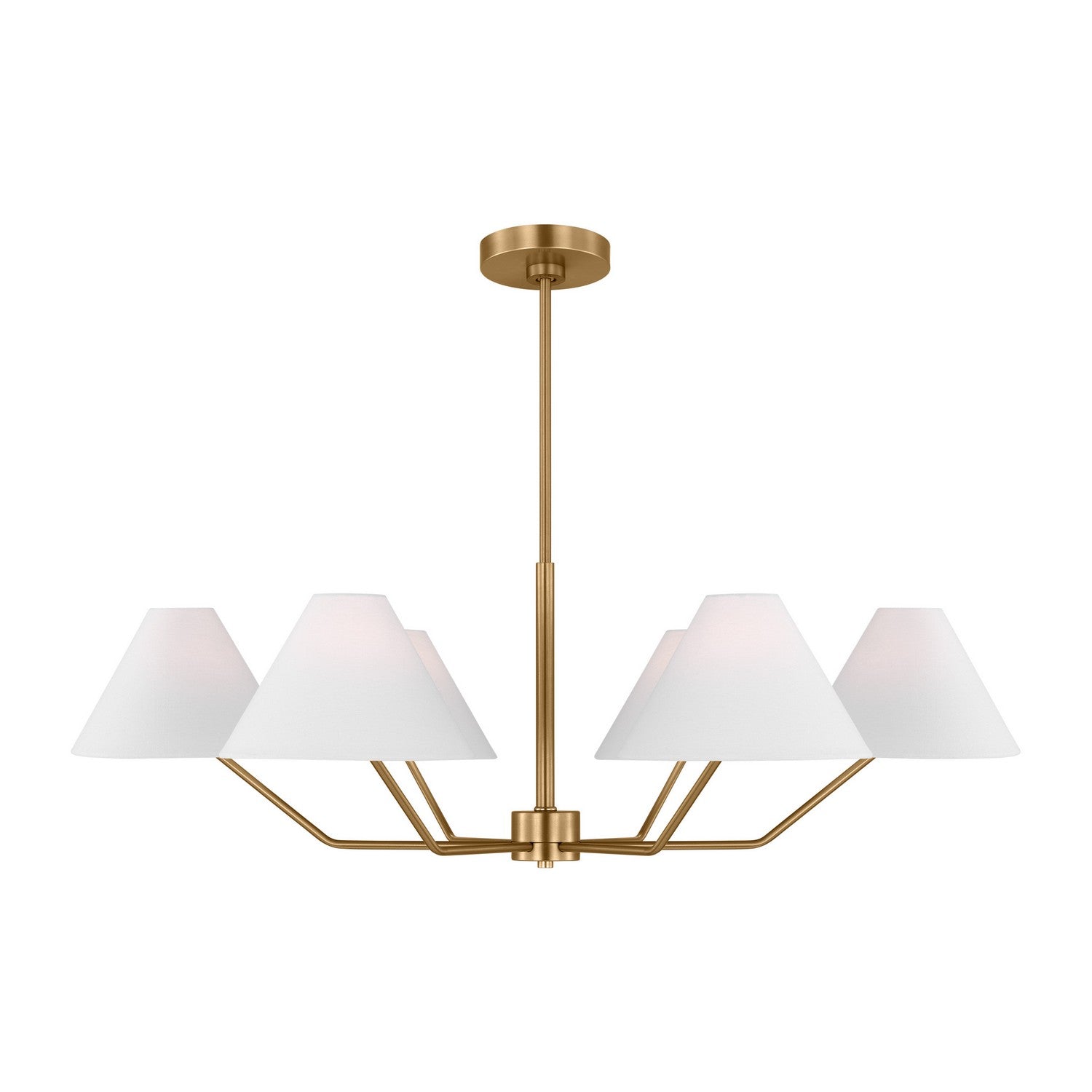 Visual Comfort Studio Canada - DJC1016SB - Six Light Chandelier - Burke - Satin Brass