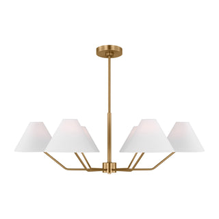 Visual Comfort Studio Canada - DJC1016SB - Six Light Chandelier - Burke - Satin Brass
