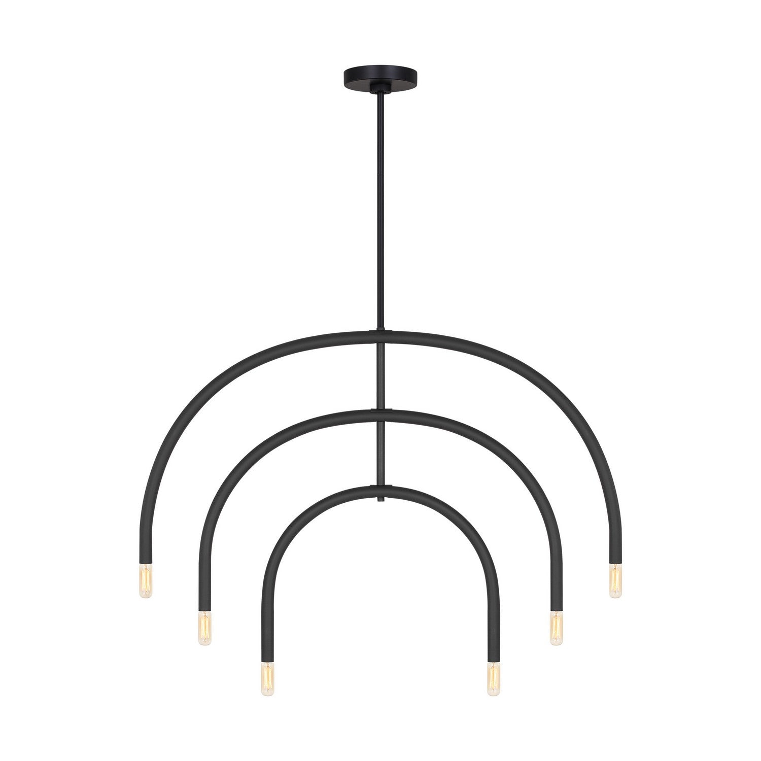 Visual Comfort Studio Canada - DJC1126MBK - Six Light Chandelier - Hadden - Midnight Black