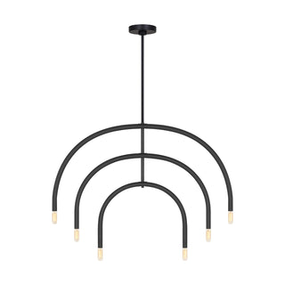 Visual Comfort Studio Canada - DJC1126MBK - Six Light Chandelier - Hadden - Midnight Black