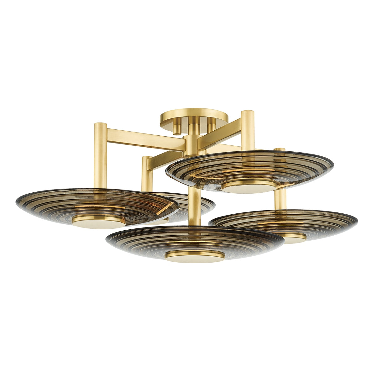 Hudson Valley Canada - PI1892605-AGB - LED Semi Flush Mount - Griston - Aged Brass
