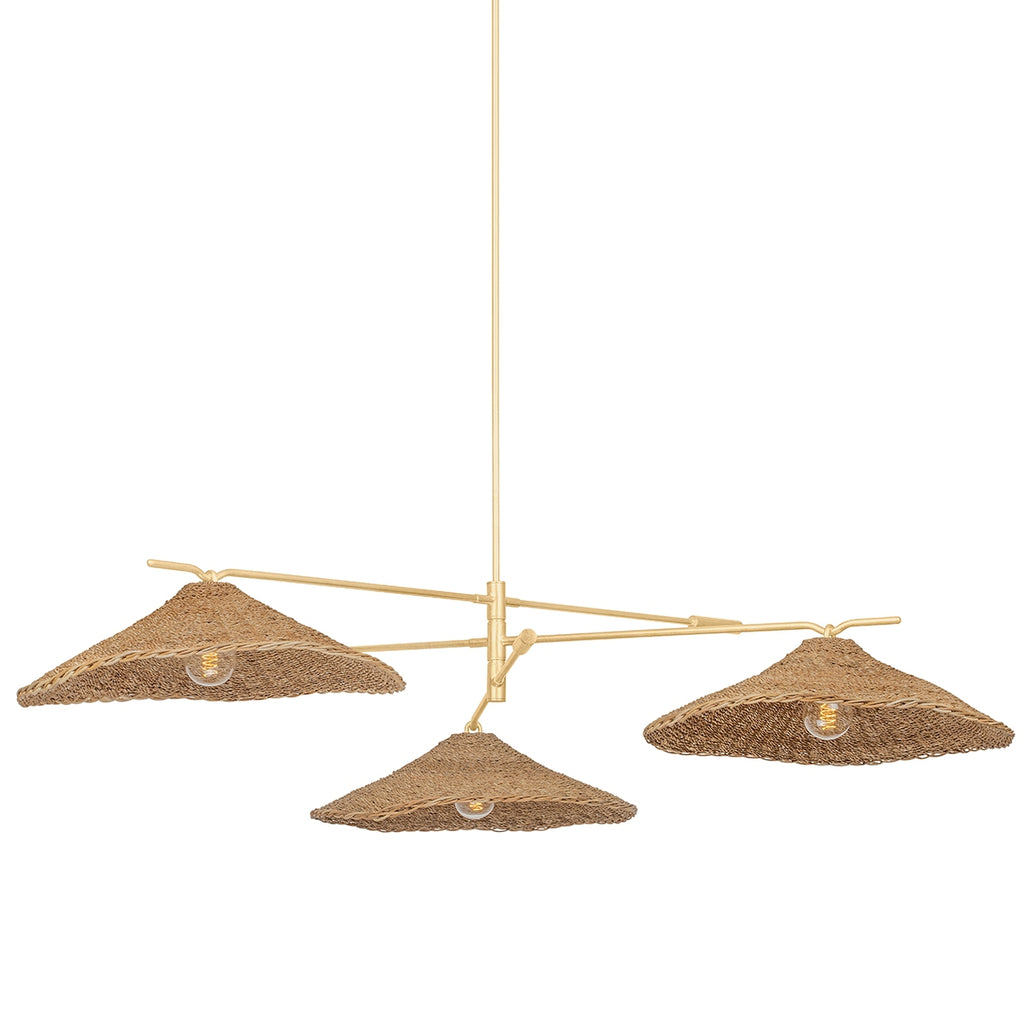 Troy Lighting Canada - F8772-VGL - Three Light Chandelier - Valier - Vintage Gold Leaf