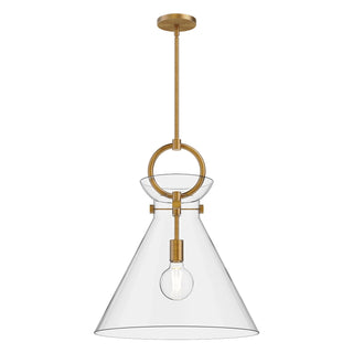 Alora Canada - PD412518AGCL - One Light Pendant - Emerson - Aged Gold/Clear Glass