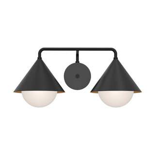 Alora Canada - VL485221MBOP - Two Light Vanity - Remy - Matte Black/Opal Glass