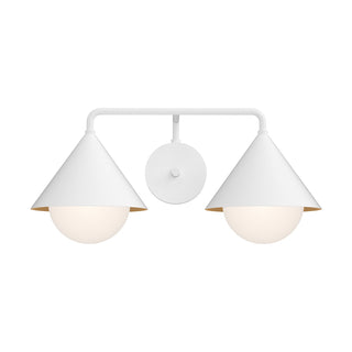 Alora Canada - VL485221WHOP - Two Light Vanity - Remy - White/Opal Glass