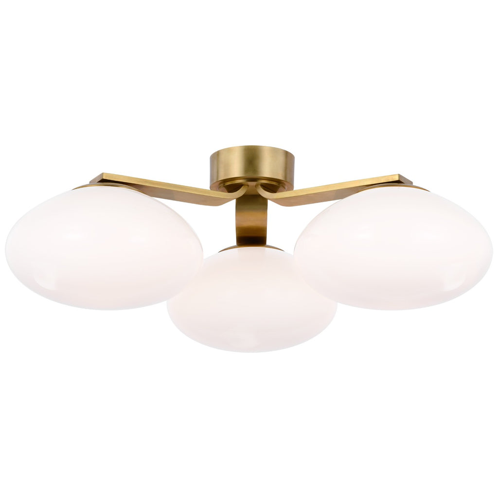 Visual Comfort Signature Canada - CD 4015SB-WG - LED Flush Mount - Marisol - Soft Brass