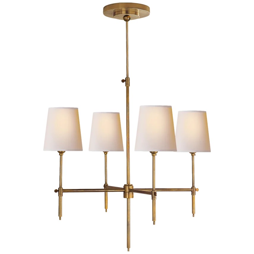Visual Comfort Signature Canada - TOB 5002HAB-L - Four Light Chandelier - Bryant - Hand-Rubbed Antique Brass