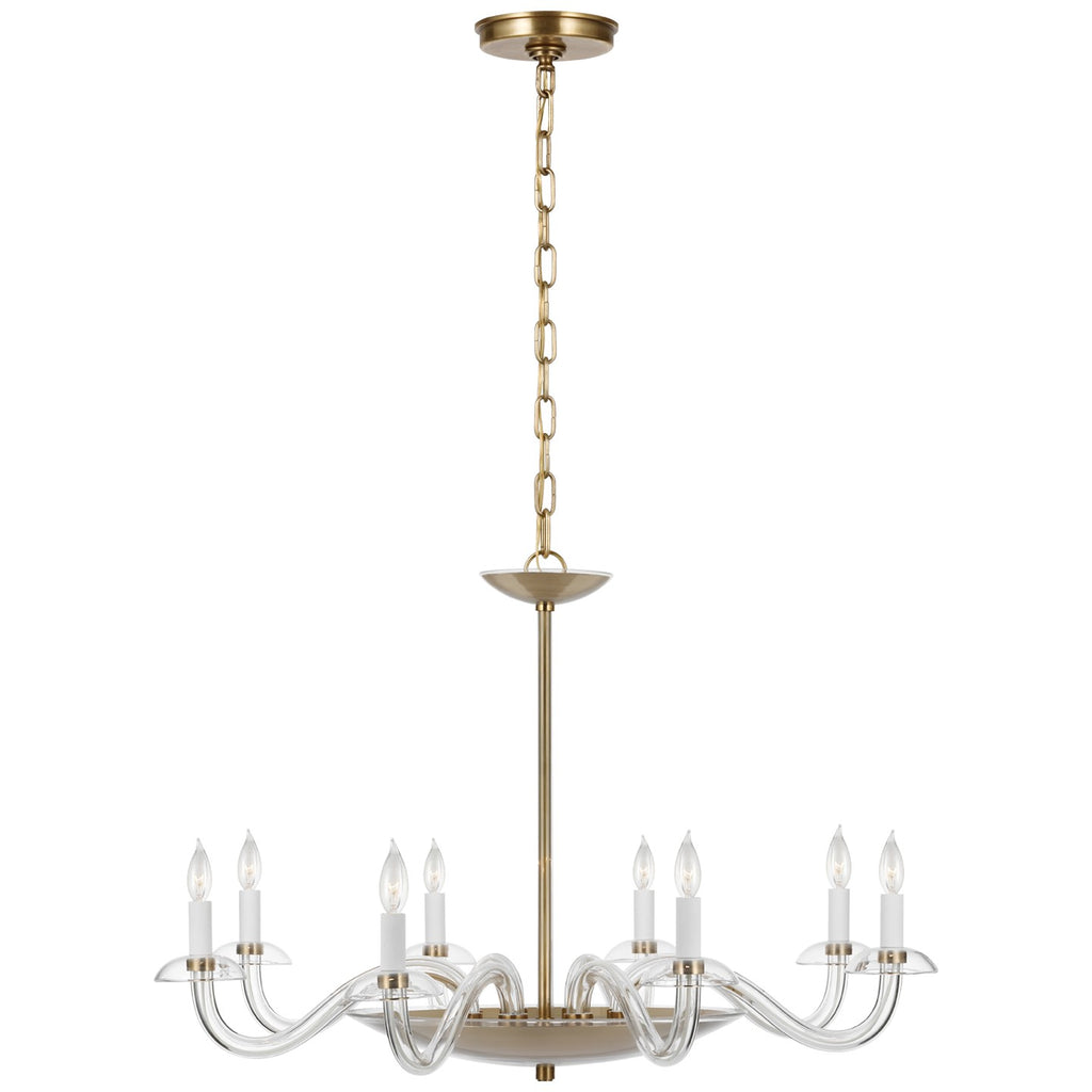 Visual Comfort Signature Canada - PCD 5020CG/HAB - LED Chandelier - Brigitte - Clear Glass and Hand-Rubbed Antique Brass
