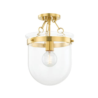 Dunbar One Light Semi Flush Mount
