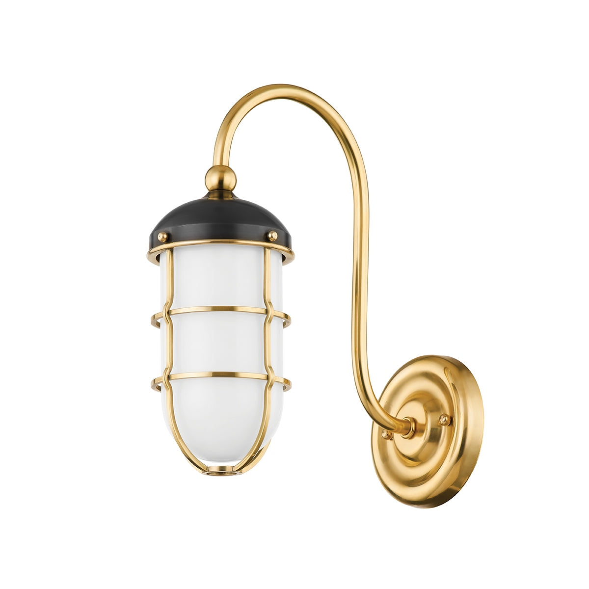 Hudson Valley Canada - MDS1500-AGB/DB - One Light Wall Sconce - Holkham - Aged Brass/Distressed Bronze