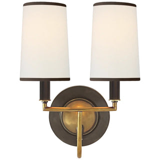 Visual Comfort Signature Canada - TOB 2068BZ/HAB-L/BT - Two Light Wall Sconce - Elkins - Bronze with Antique Brass