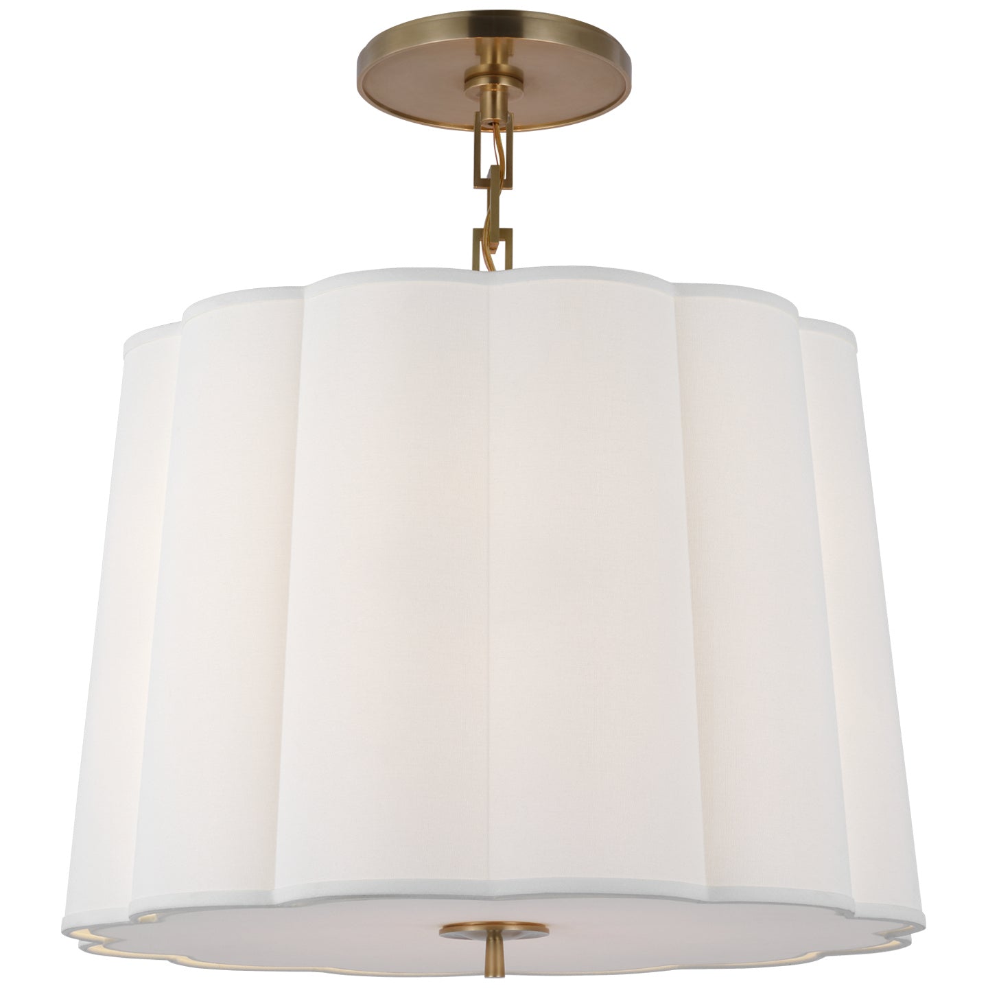 Visual Comfort Signature Canada - BBL 5015SB-L - Five Light Hanging Lantern - Simple Scallop - Soft Brass