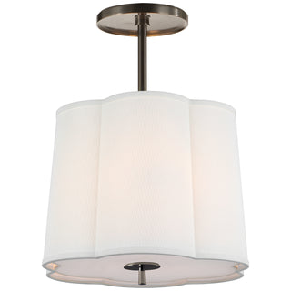 Simple Scallop Three Light Hanging Lantern