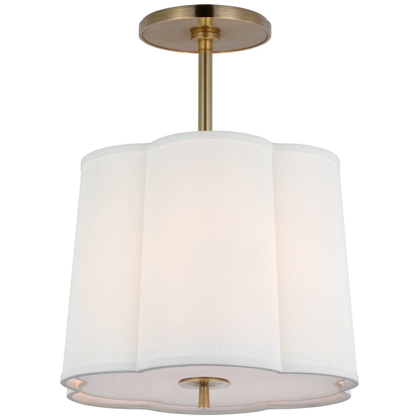 Visual Comfort Signature Canada - BBL 5016SB-L - Three Light Hanging Lantern - Simple Scallop - Soft Brass