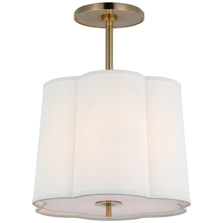 Simple Scallop Three Light Hanging Lantern
