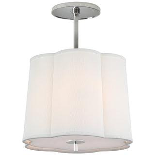 Simple Scallop Three Light Hanging Lantern