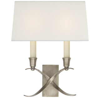 Visual Comfort Signature Canada - CHD 1190AN-L - Two Light Wall Sconce - Cross Bouillotte - Antique Nickel