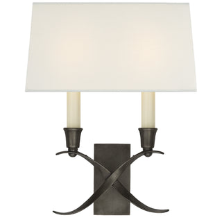 Cross Bouillotte Two Light Wall Sconce