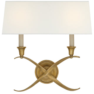 Visual Comfort Signature Canada - CHD 1191AB-L - Two Light Wall Sconce - Cross Bouillotte - Antique-Burnished Brass