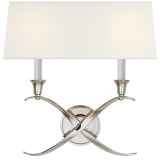 Cross Bouillotte Two Light Wall Sconce