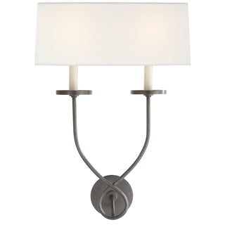 Symmetric Twist Two Light Wall Sconce