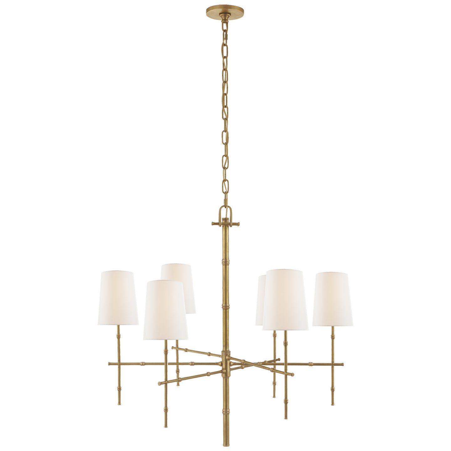 Visual Comfort Signature Canada - S 5161HAB-L - Six Light Chandelier - Grenol - Hand-Rubbed Antique Brass