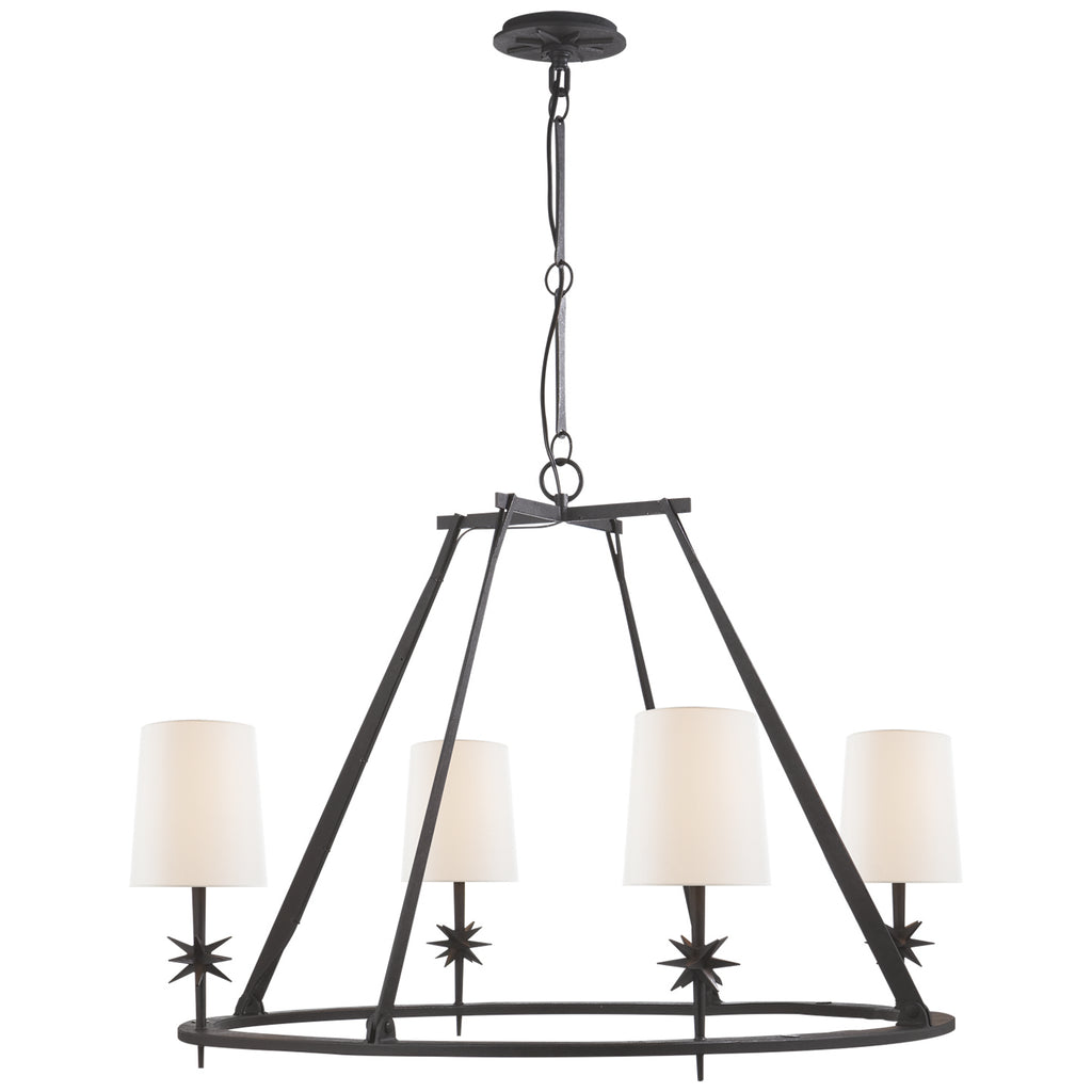 Visual Comfort Signature Canada - S 5315BR-L - Four Light Chandelier - Etoile - Blackened Rust