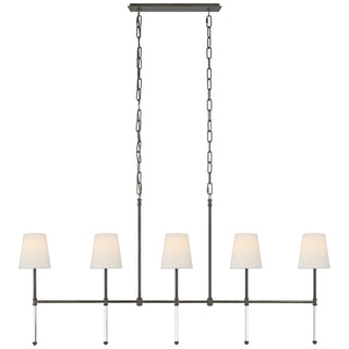 Visual Comfort Signature Canada - SK 5055BZ-L - Five Light Linear Chandelier - Camille - Bronze