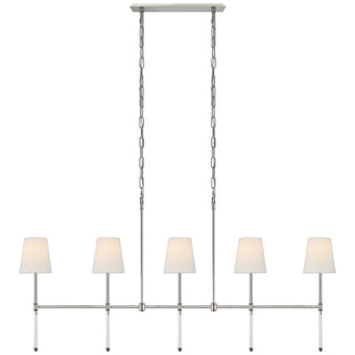 Visual Comfort Signature Canada - SK 5055PN-L - Five Light Linear Chandelier - Camille - Polished Nickel