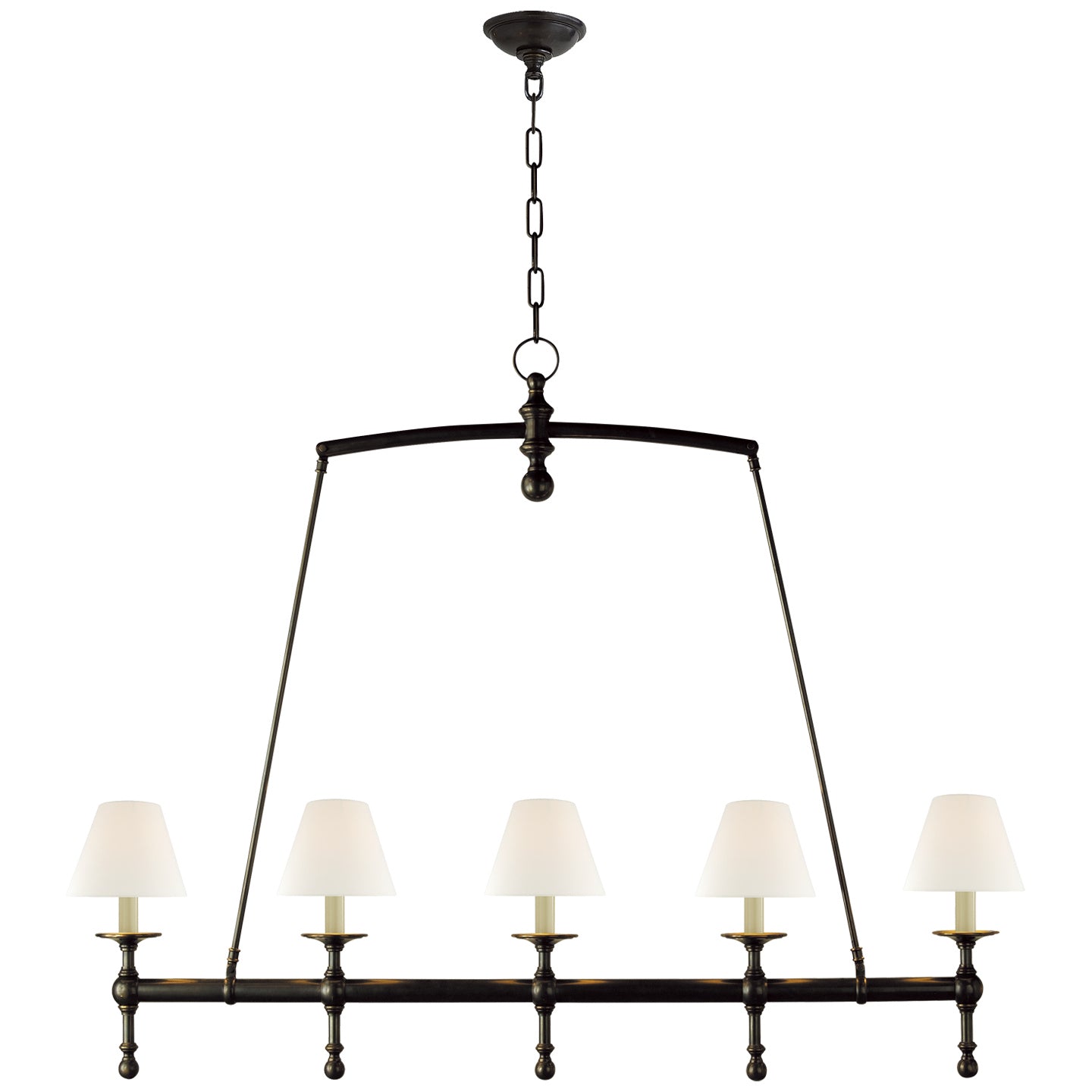 Visual Comfort Signature Canada - SL 5811BZ-L - Five Light Linear Chandelier - Classic - Bronze
