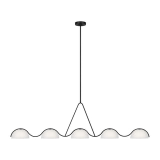 Visual Comfort Studio Canada - KC1125MBK - Five Light Linear Chandelier - Nido - Midnight Black